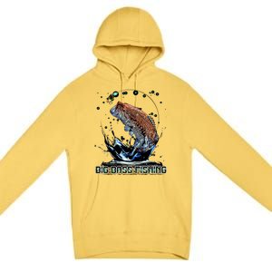 Big Bass Fishing Premium Pullover Hoodie