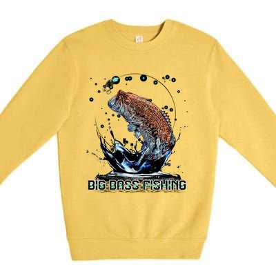 Big Bass Fishing Premium Crewneck Sweatshirt