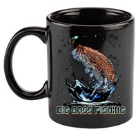 Big Bass Fishing 11oz C Handle Ceramic Mug