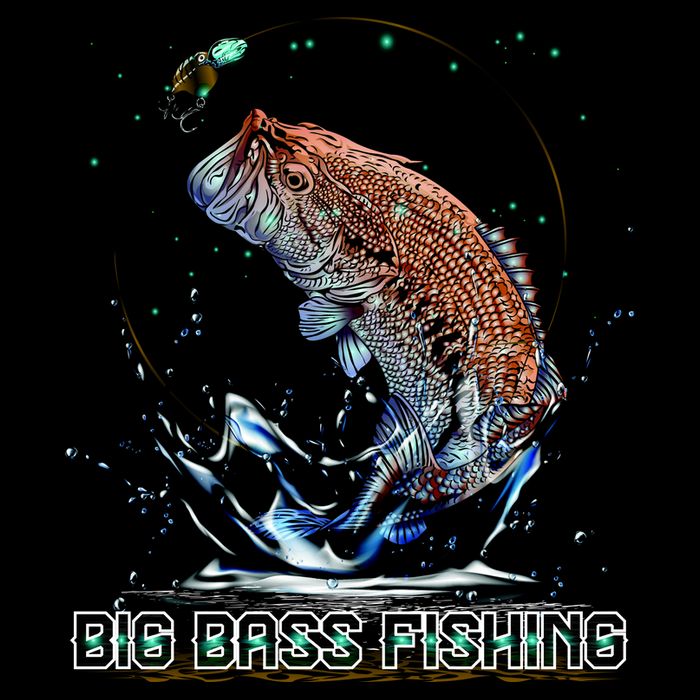 Big Bass Fishing Flatbill Hat