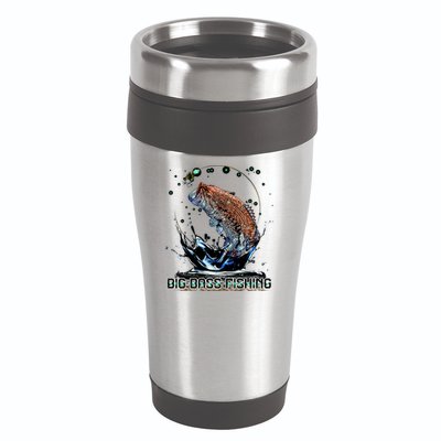 Big Bass Fishing 16oz Travel Tumbler