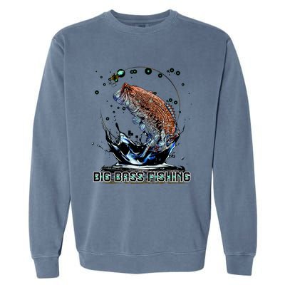 Big Bass Fishing Garment-Dyed Sweatshirt