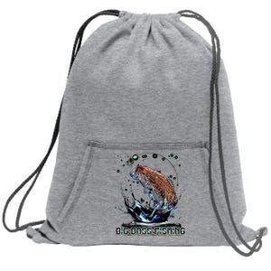 Big Bass Fishing Sweatshirt Cinch Pack Bag