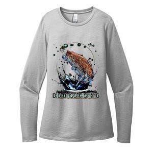 Big Bass Fishing Womens CVC Long Sleeve Shirt