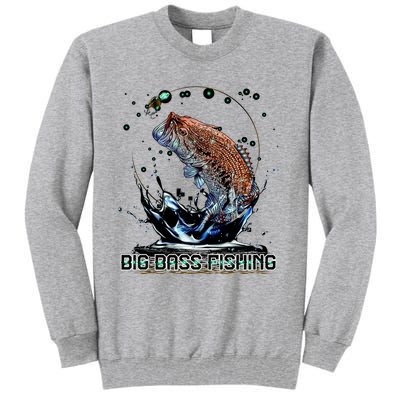 Big Bass Fishing Tall Sweatshirt