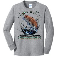 Big Bass Fishing Kids Long Sleeve Shirt