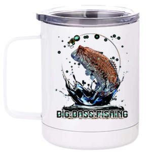 Big Bass Fishing 12 oz Stainless Steel Tumbler Cup