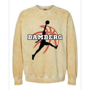 Bamberg Basketball Fan Support Germany Franconia Colorblast Crewneck Sweatshirt