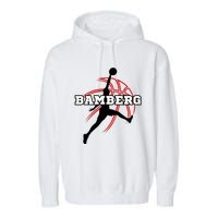 Bamberg Basketball Fan Support Germany Franconia Garment-Dyed Fleece Hoodie