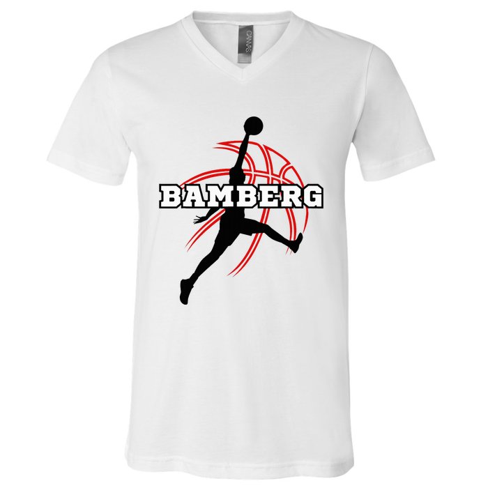 Bamberg Basketball Fan Support Germany Franconia V-Neck T-Shirt