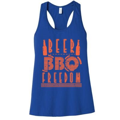 Beer Bbq Freedom Gift Women's Racerback Tank