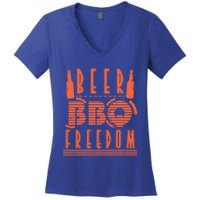 Beer Bbq Freedom Gift Women's V-Neck T-Shirt