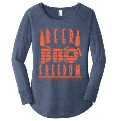 Beer Bbq Freedom Gift Women's Perfect Tri Tunic Long Sleeve Shirt