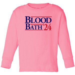 Blood Bath Funny Trump Toddler Long Sleeve Shirt