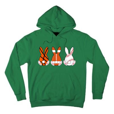 Basketball Baseball Football Sports Easter Bunny Rabbits Tall Hoodie