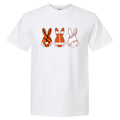 Basketball Baseball Football Sports Easter Bunny Rabbits Garment-Dyed Heavyweight T-Shirt