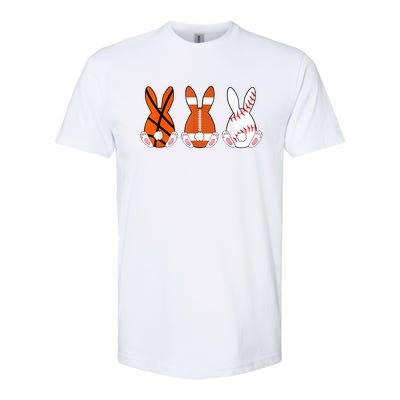 Basketball Baseball Football Sports Easter Bunny Rabbits Softstyle® CVC T-Shirt