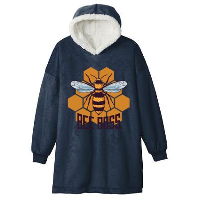 Bee Boss For Beekeepers Who Grow Bees Gift Hooded Wearable Blanket