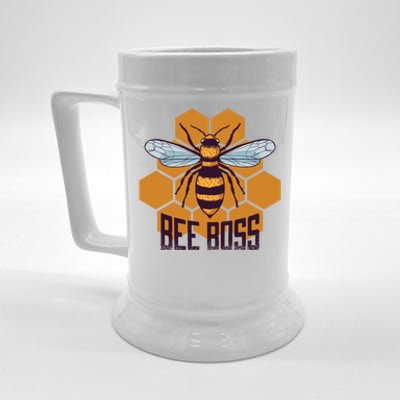 Bee Boss For Beekeepers Who Grow Bees Gift Beer Stein