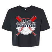 Boston Baseball For And Women Bella+Canvas Jersey Crop Tee