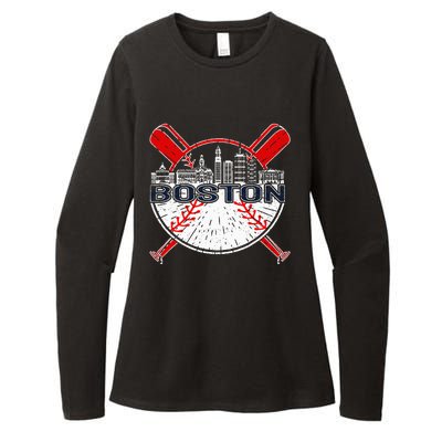 Boston Baseball For And Women Womens CVC Long Sleeve Shirt