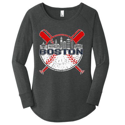 Boston Baseball For And Women Women's Perfect Tri Tunic Long Sleeve Shirt