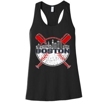 Boston Baseball For And Women Women's Racerback Tank