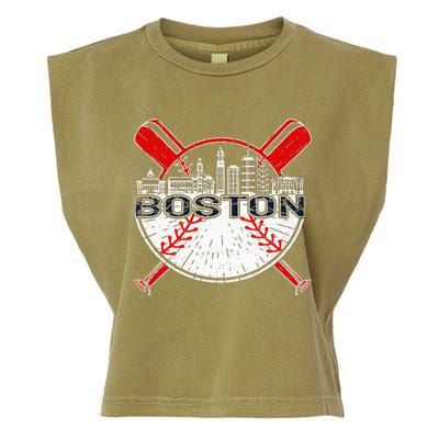 Boston Baseball For And Women Garment-Dyed Women's Muscle Tee