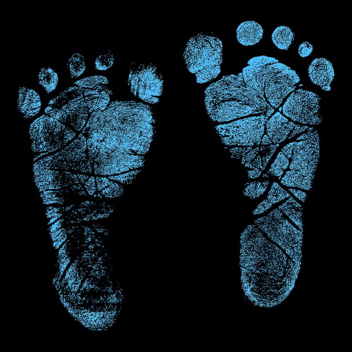 Blue Baby Footprints. Adorable Baby Feet Perfect For New Baby Boy Impact Tech Backpack