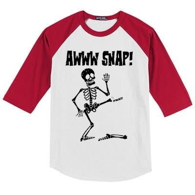 Broken Bone Foot Skeleton Surgery Kids Colorblock Raglan Jersey