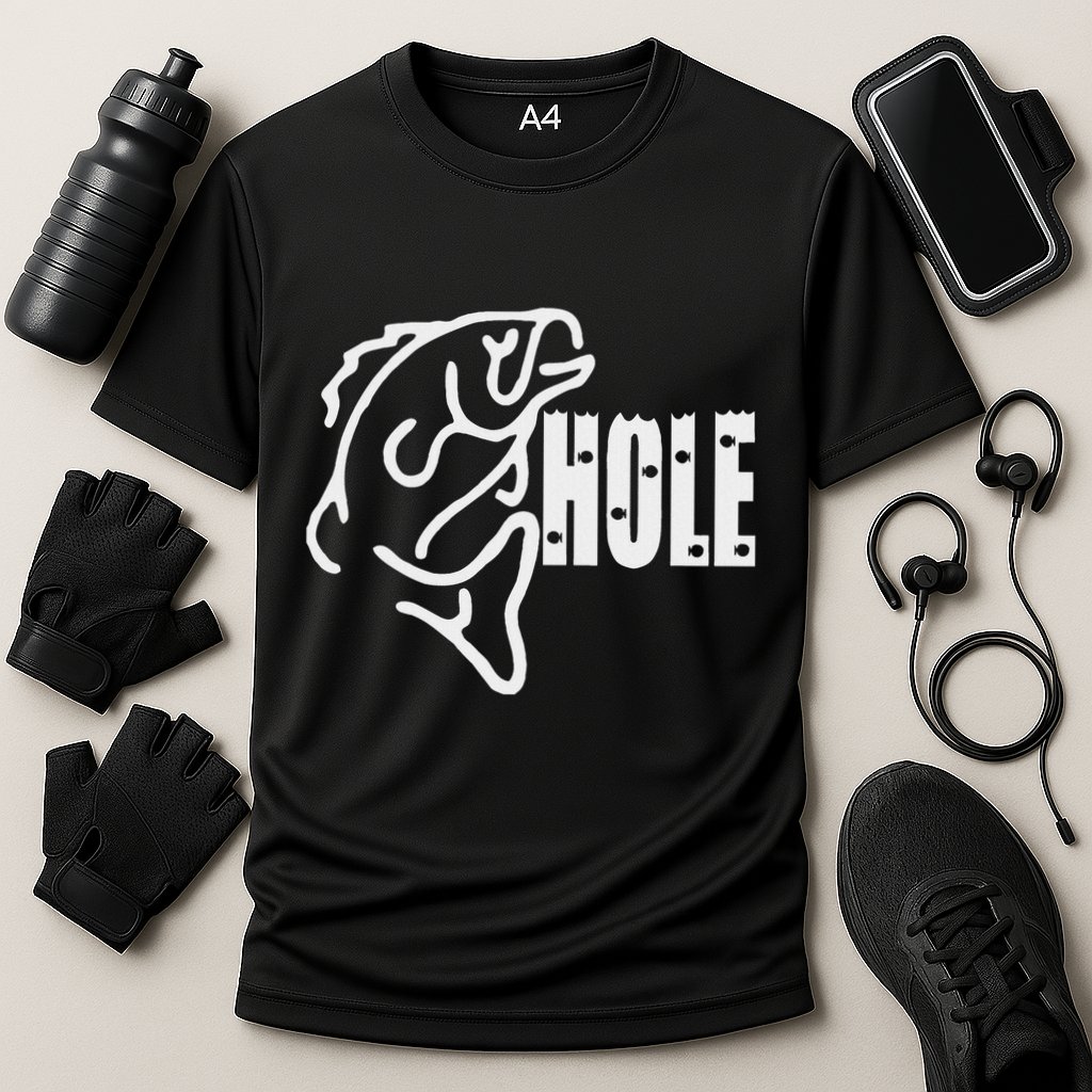 Basshole Bass Fishing Cooling Performance Crew T-Shirt
