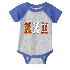 Basketball Baseball Football Sports Easter Bunny Rabbits Infant Baby Jersey Bodysuit