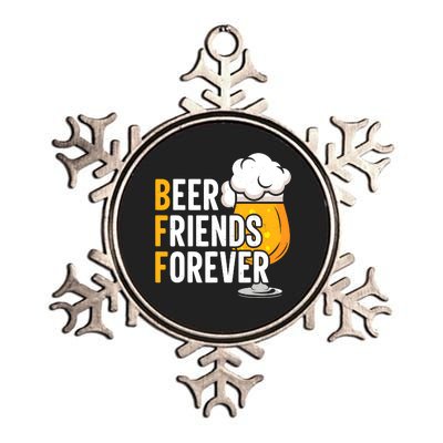 BFF Beer Friends Forever Happy Oktoberfest Metallic Star Ornament