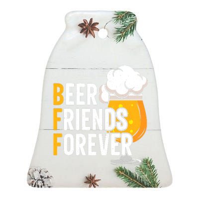 BFF Beer Friends Forever Happy Oktoberfest Ceramic Bell Ornament