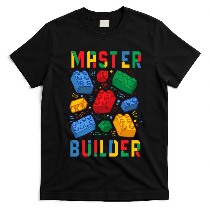 Brick Builder Funny Blocks Building Master Builder T-Shirt