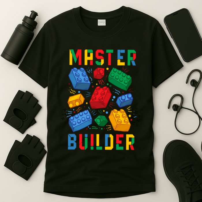 Brick Builder Funny Blocks Building Master Builder T-Shirt
