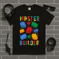 Brick Builder Funny Blocks Building Master Builder T-Shirt