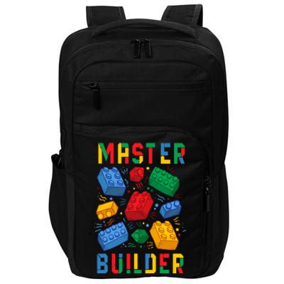 Brick Builder Funny Blocks Building Master Builder Impact Tech Backpack