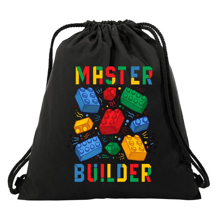 Brick Builder Funny Blocks Building Master Builder Drawstring Bag