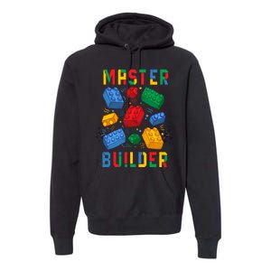 Brick Builder Funny Blocks Building Master Builder Premium Hoodie