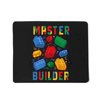 Brick Builder Funny Blocks Building Master Builder Mousepad