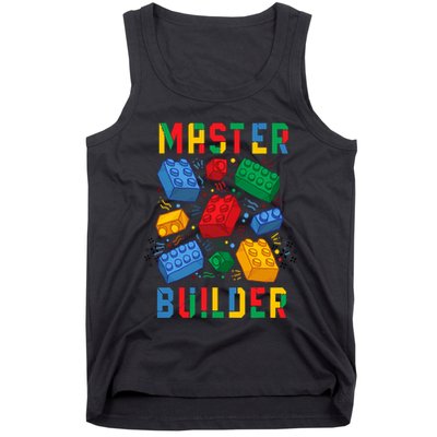 Brick Builder Funny Blocks Building Master Builder Tank Top