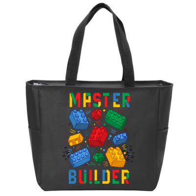 Brick Builder Funny Blocks Building Master Builder Zip Tote Bag