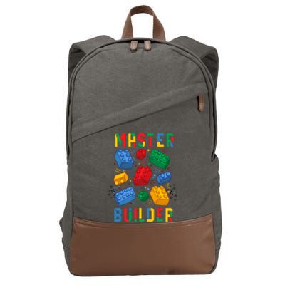 Brick Builder Funny Blocks Building Master Builder Cotton Canvas Backpack