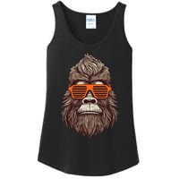 Bigfoot Birthday for Cool Striped Animal Theme Party Ladies Essential Tank