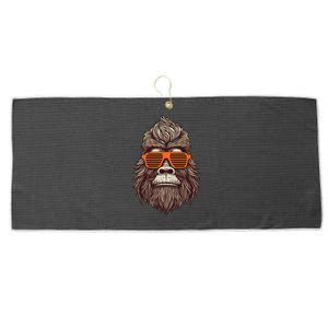 Bigfoot Birthday for Cool Striped Animal Theme Party Large Microfiber Waffle Golf Towel