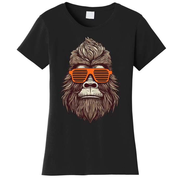 Bigfoot Birthday for Cool Striped Animal Theme Party Women's T-Shirt