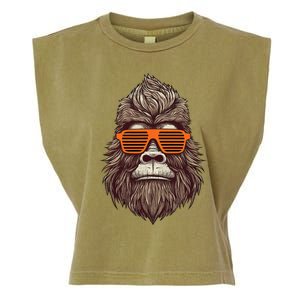 Bigfoot Birthday for Cool Striped Animal Theme Party Garment-Dyed Women's Muscle Tee