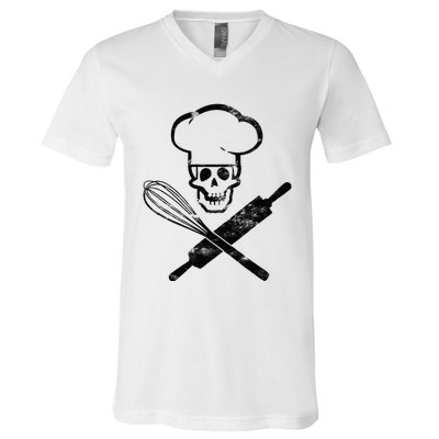 Badass Baker Funny Baking I Love Baking Humor V-Neck T-Shirt