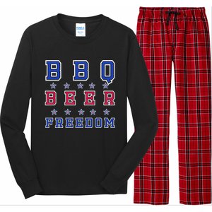 Bbq Beer Freedom Gift Long Sleeve Pajama Set